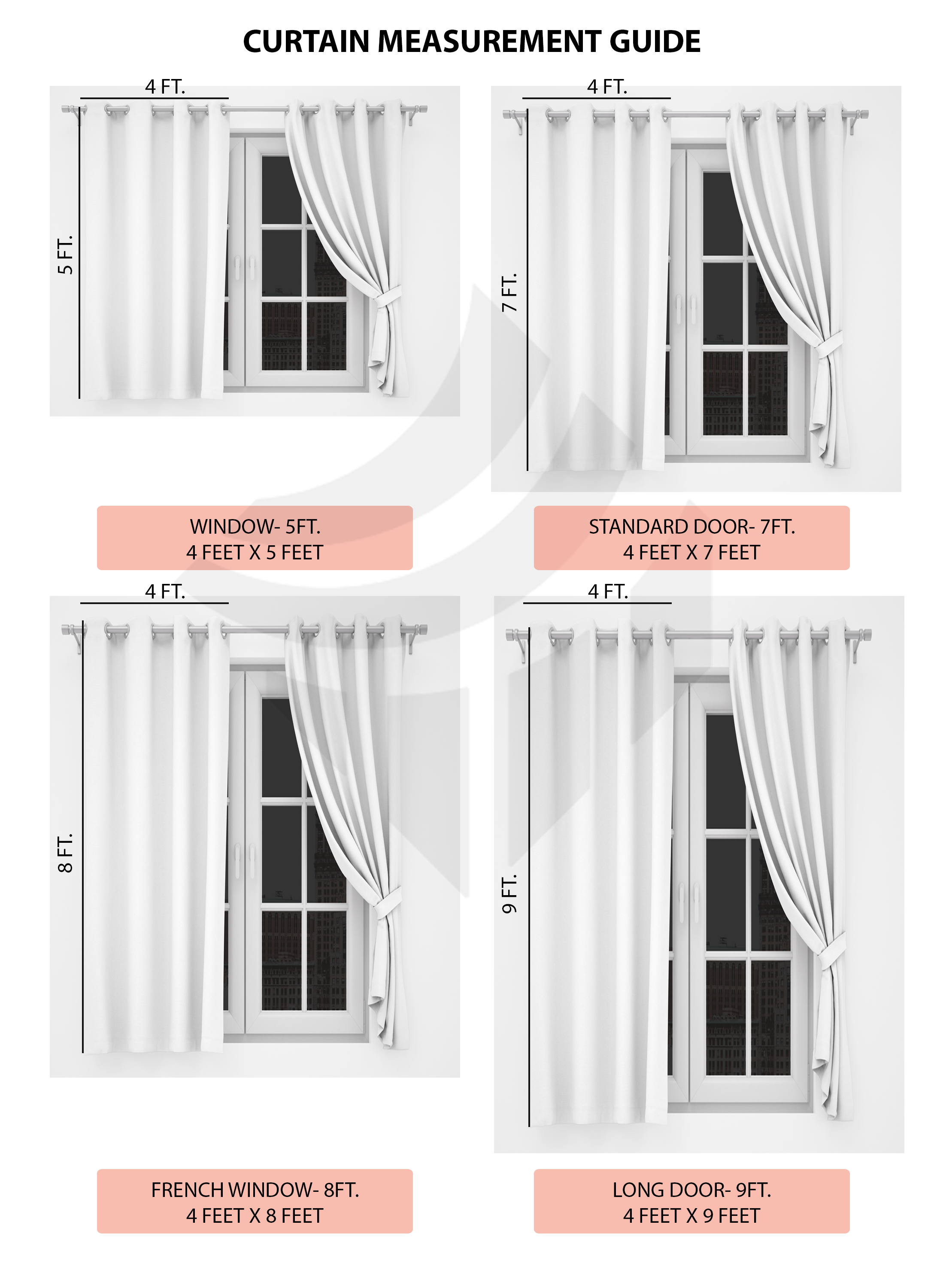 Green and Brown Room Darkening Blackout Curtains - Set of 2, Polyester