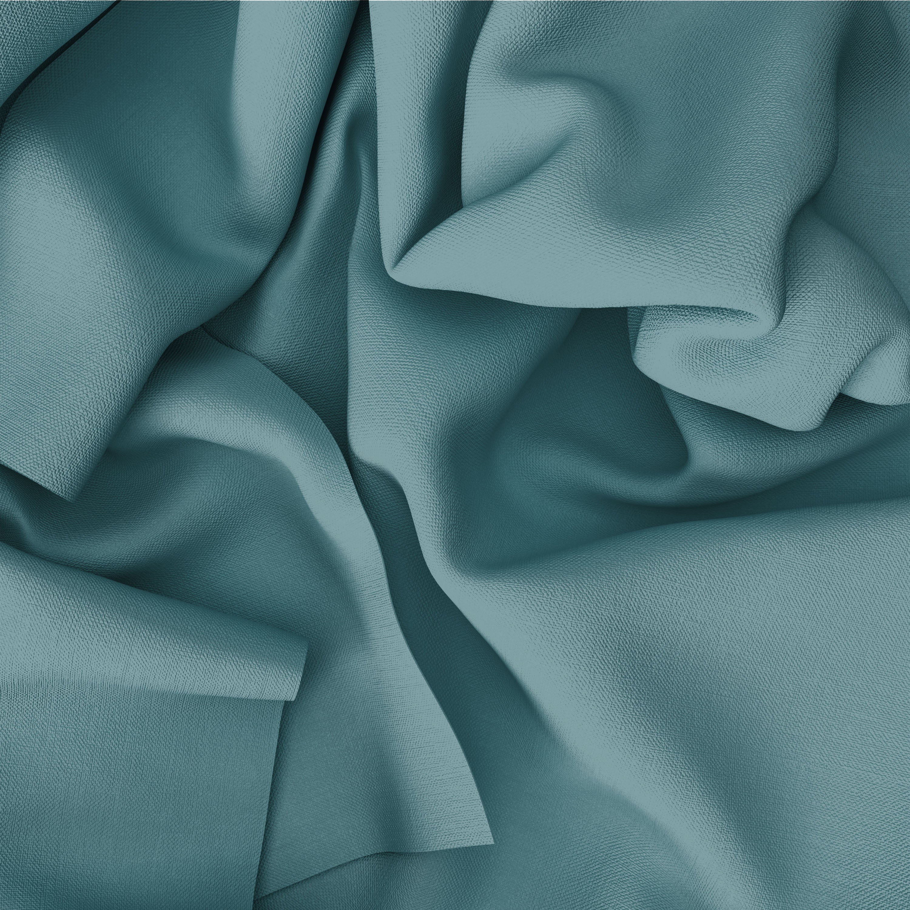 Teal Blue Solid Darkening Blackout Curtains - 1 Panel, Polyester