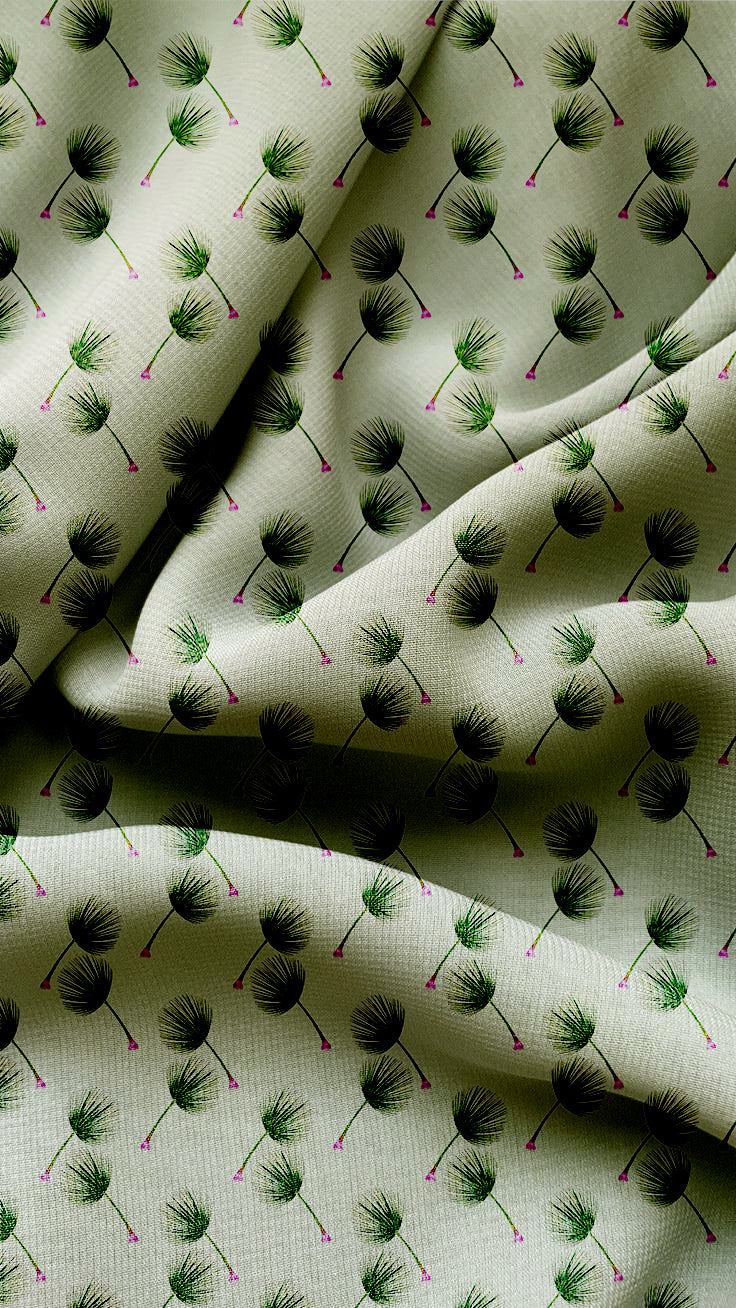 Blossom Bud Darkening Blackout Curtains - Set of 2,Pastel Green, Polyester