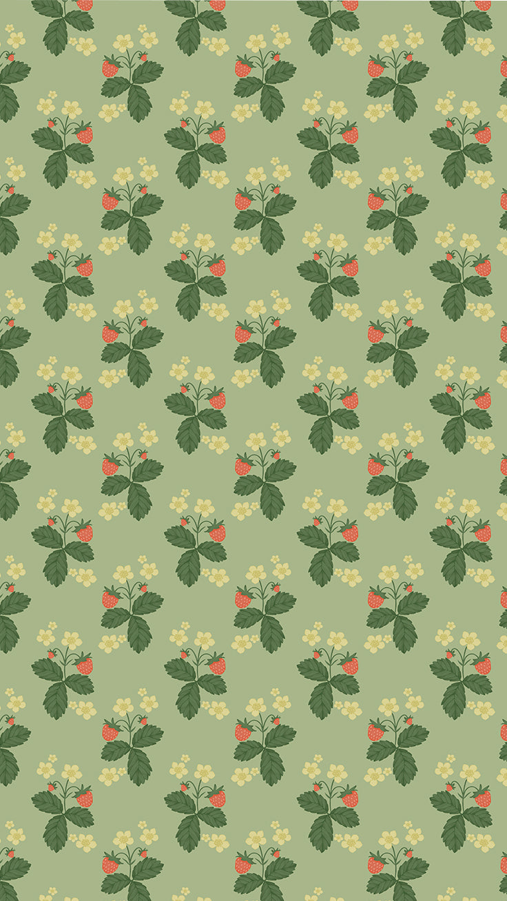 Strawberry Fields Darkening Blackout Curtains - Set of 2, Pastel Green, Polyester