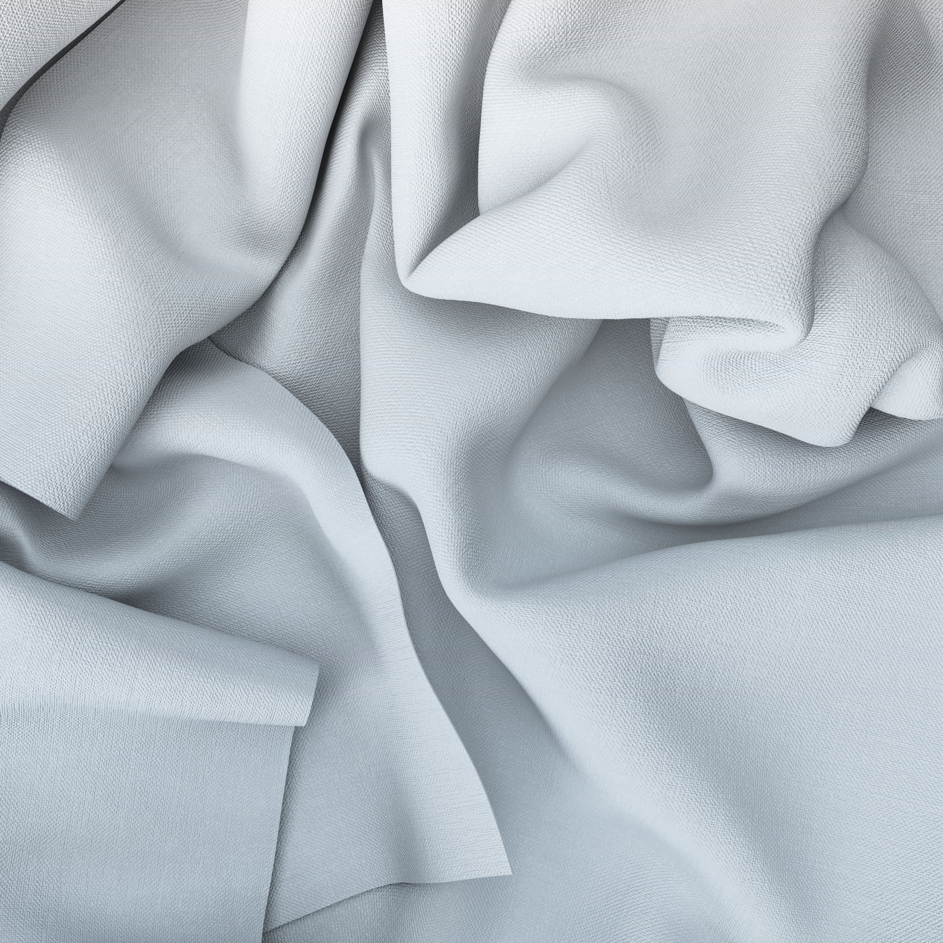 White and Blue Room Darkening Blackout Curtains - Set of 2, Polyester