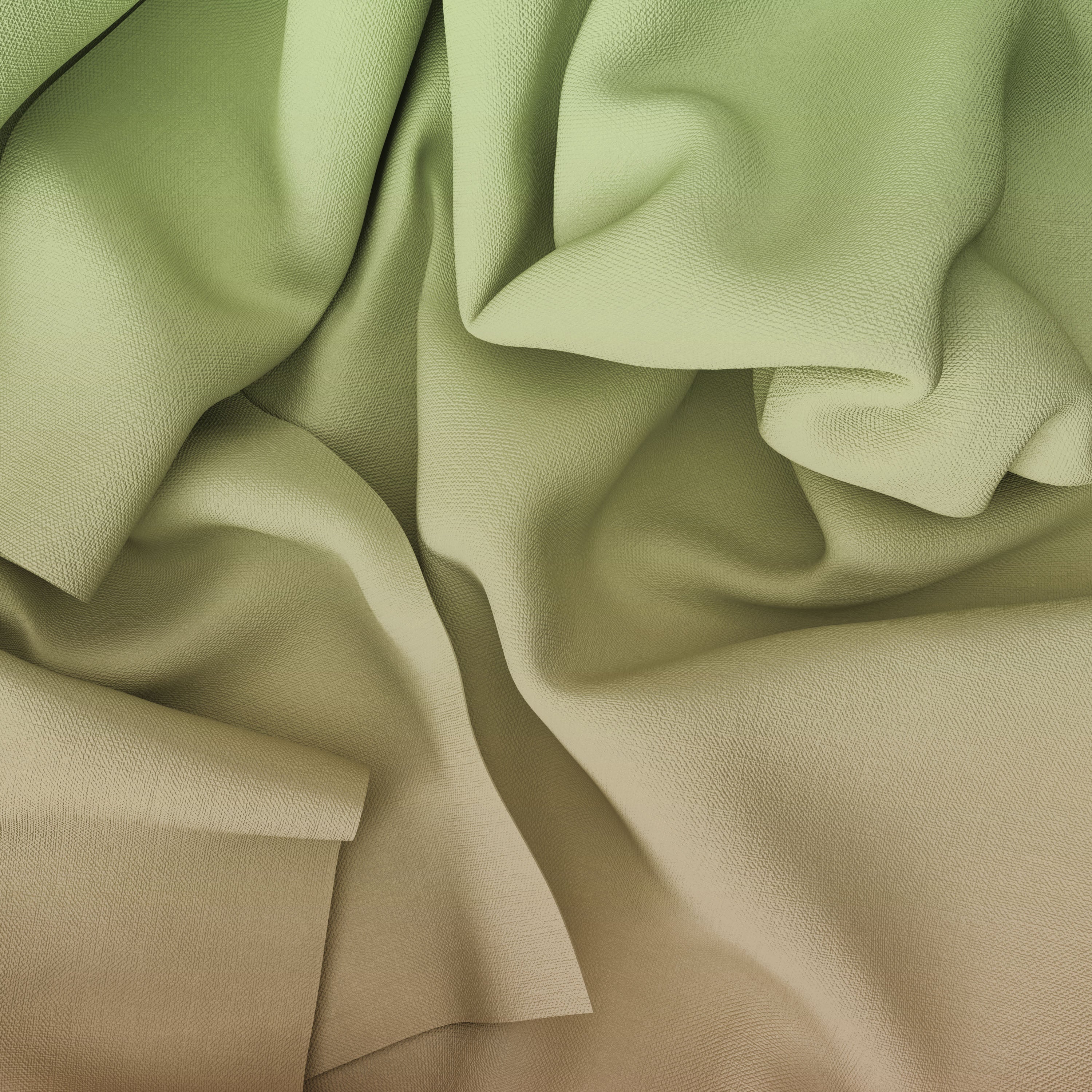 Green and Brown Room Darkening Blackout Curtains - Set of 2, Polyester