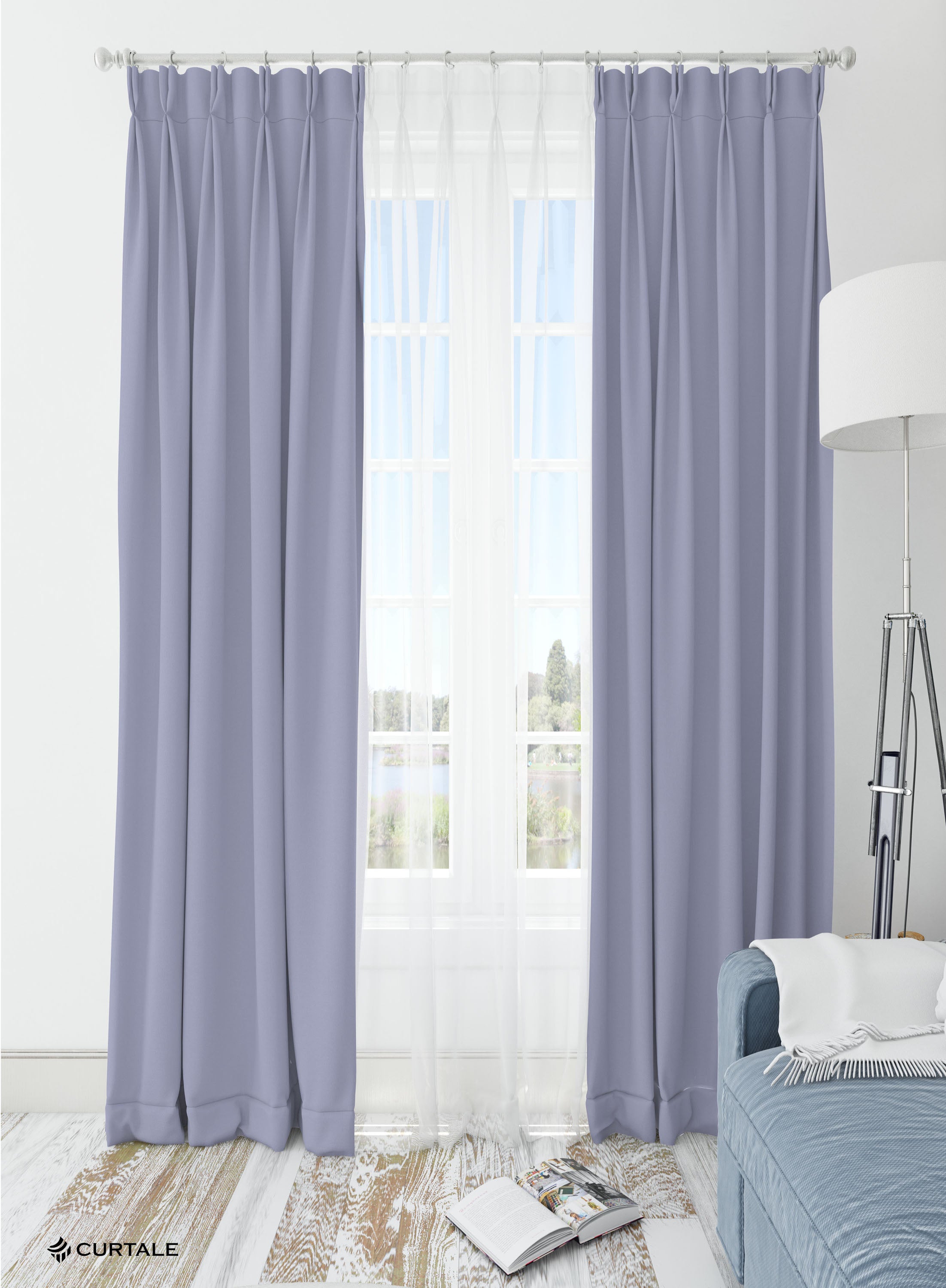 Purple Solid Darkening Blackout Curtains - 1 Panel, Polyester
