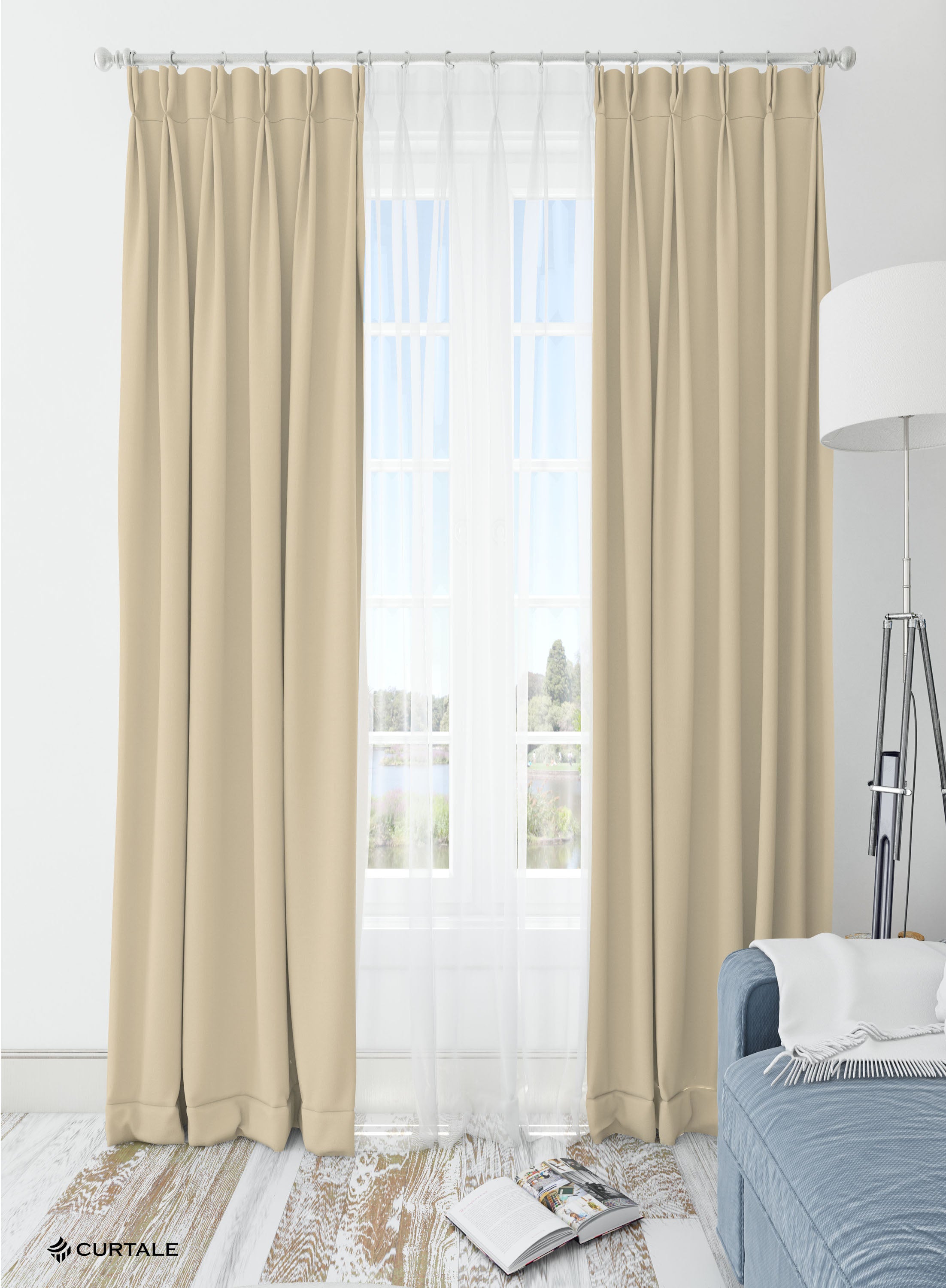 Yellow Solid Darkening Blackout Curtains - 1 Panel, Polyester
